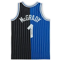 Tracy McGrady Orlando Magic Autographed Black and Blue Split Mitchell & Ness 2003-04 Swingman Jersey