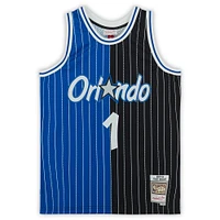 Tracy McGrady Orlando Magic Autographed Black and Blue Split Mitchell & Ness 2003-04 Swingman Jersey