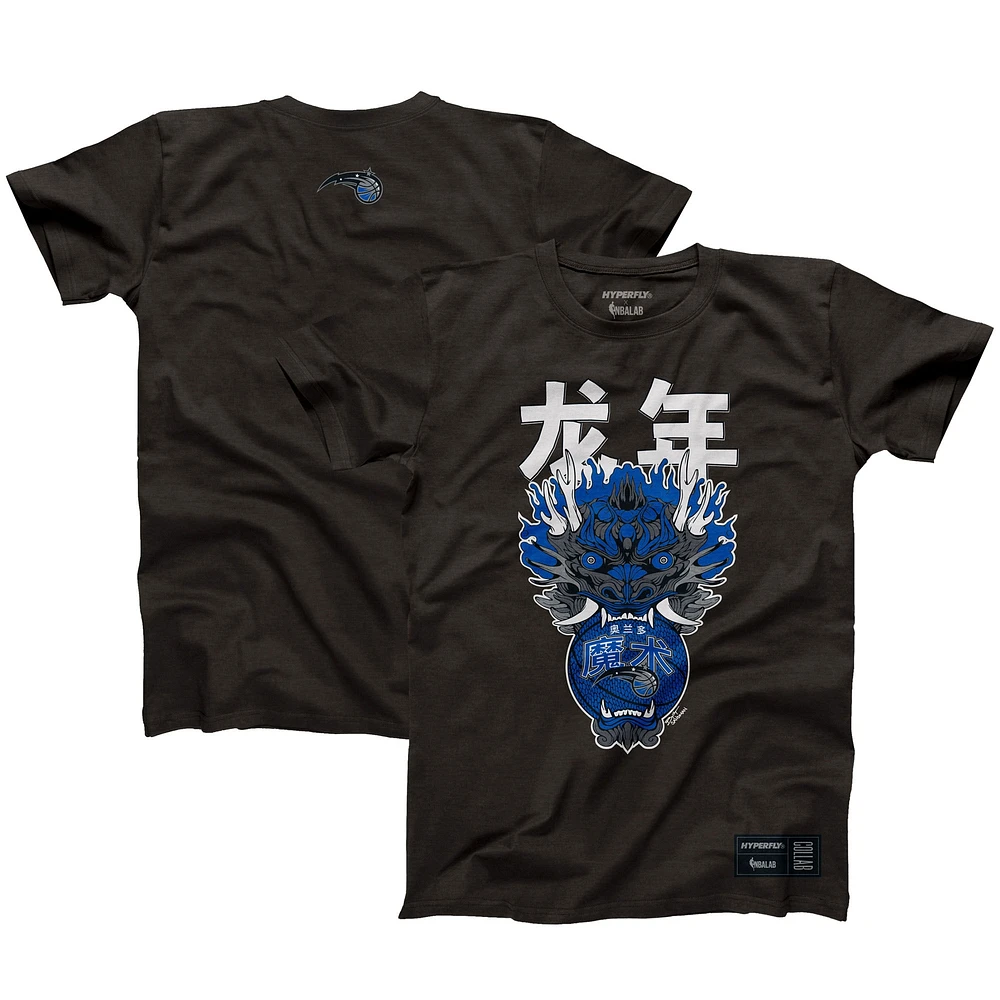 T-shirt unisexe Hyperfly Heather Black Orlando Magic Year of the Dragon Lunar New Collection