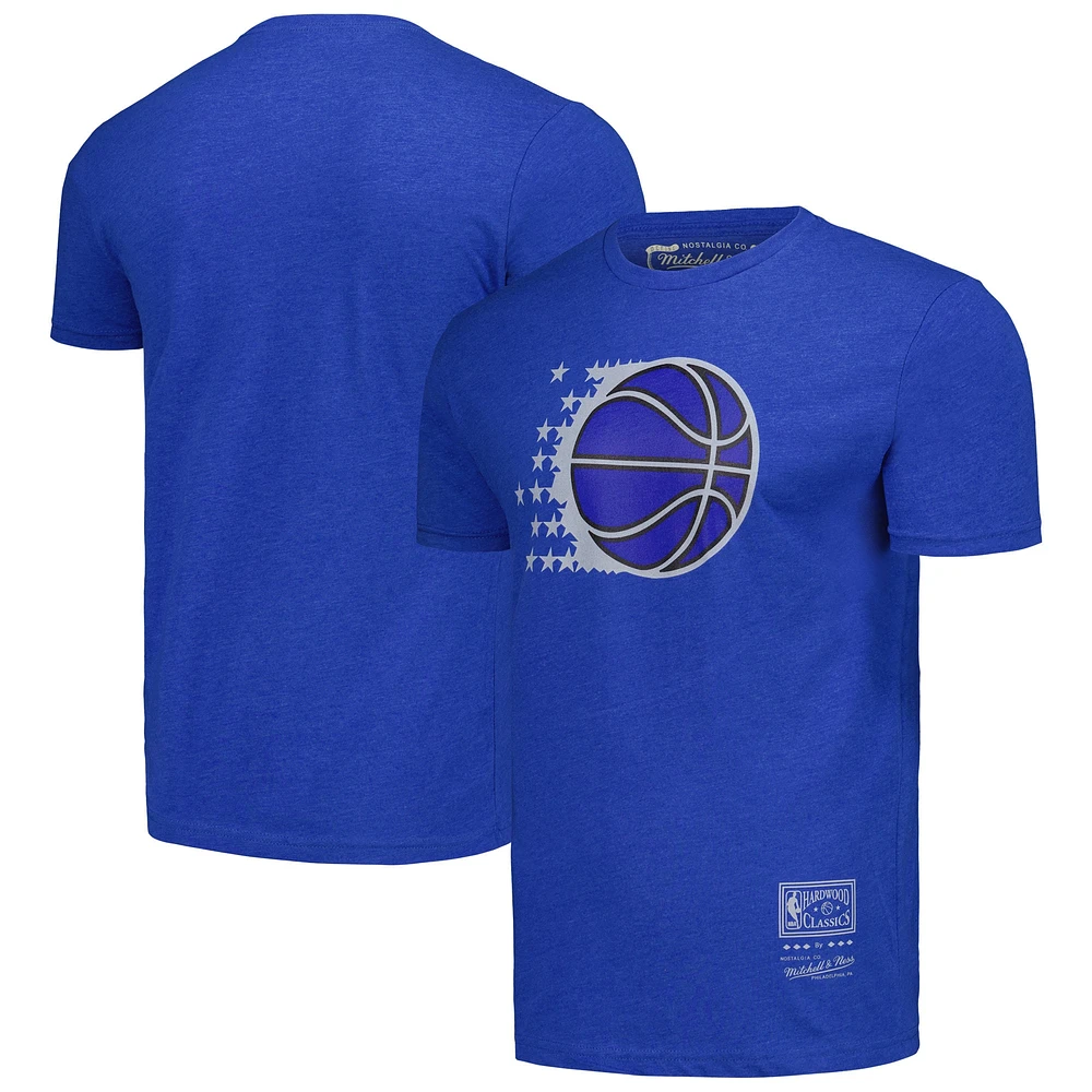 T-shirt unisexe avec logo Orlando Magic Hardwood Classics MVP Throwback bleu Mitchell & Ness