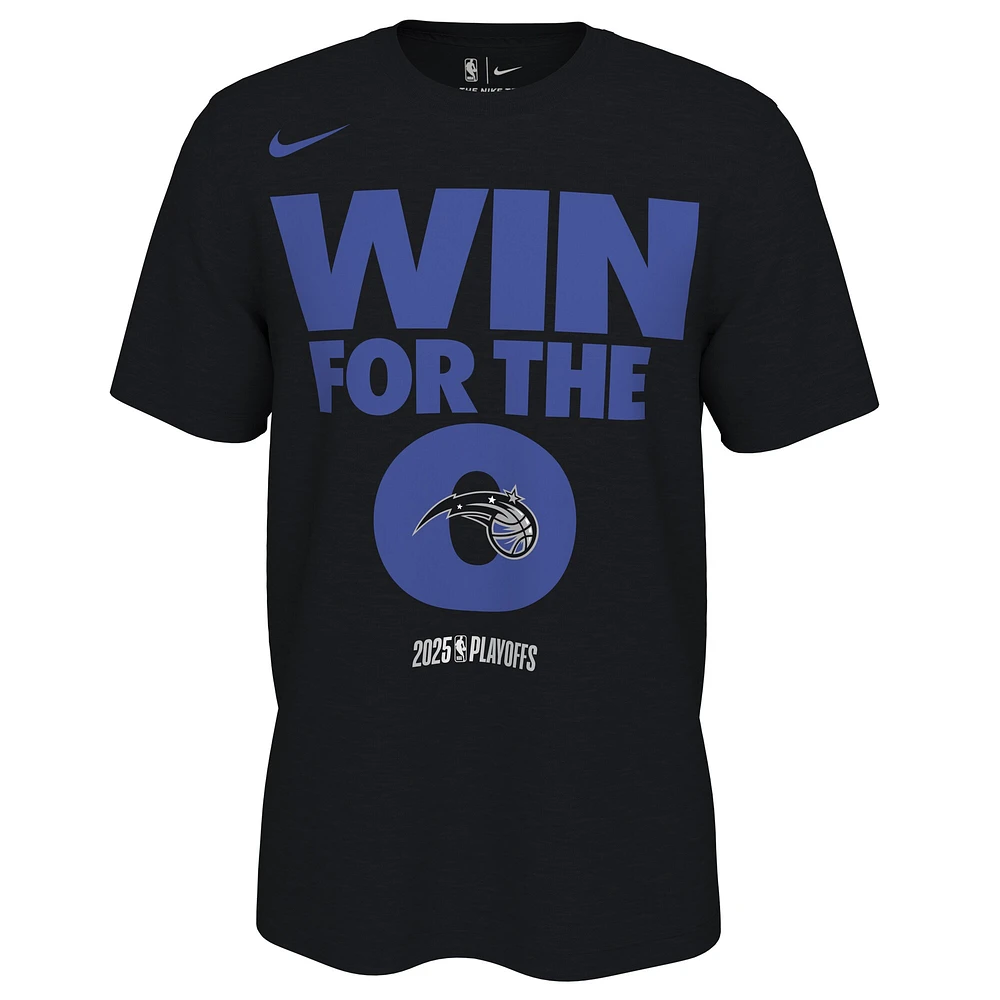 T-shirt Nike noir unisexe Orlando Magic Playoffs NBA 2025 avec inscription « On-Court Mantra »