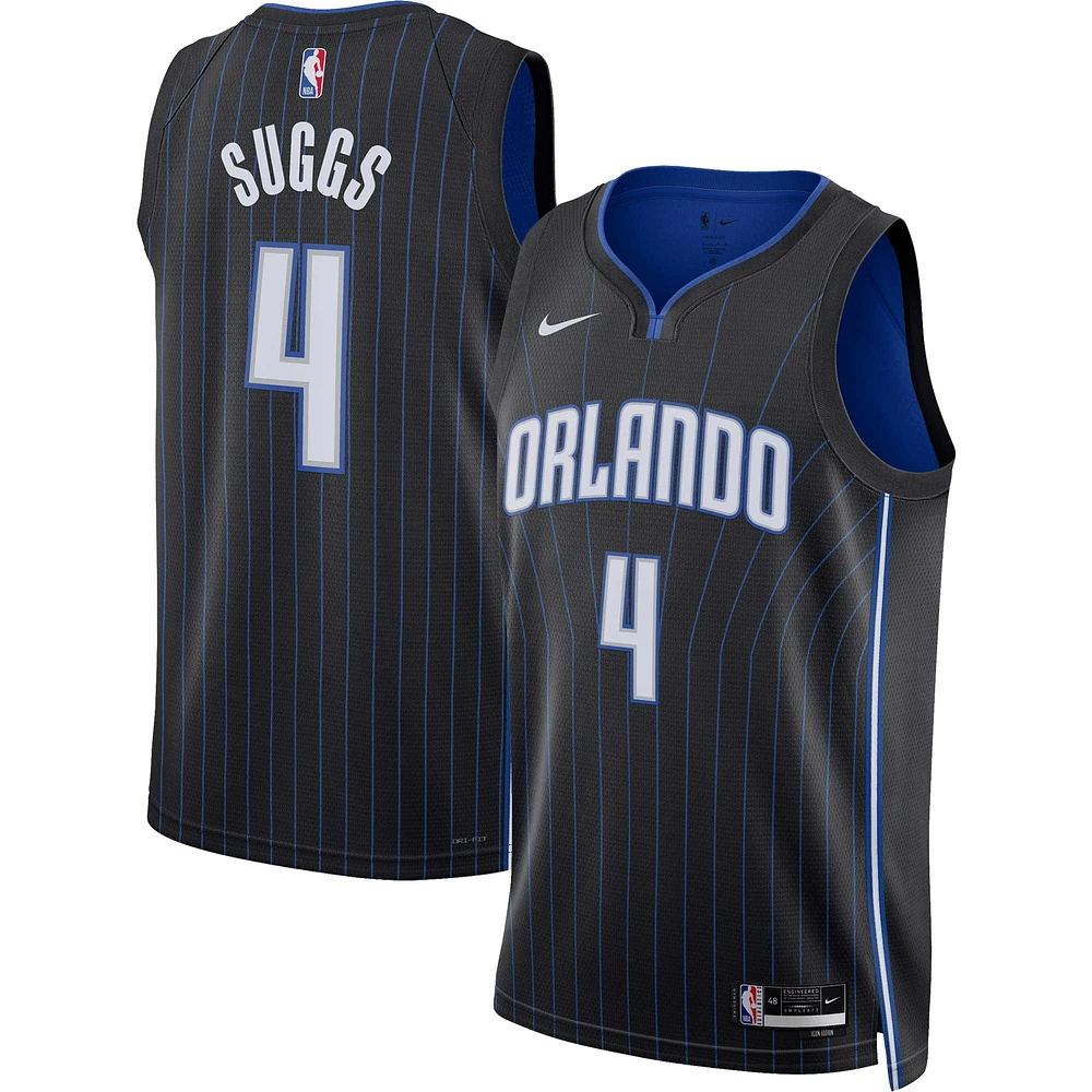 Maillot unisexe Nike Jalen Suggs Orlando Magic Swingman noir - Édition Icon