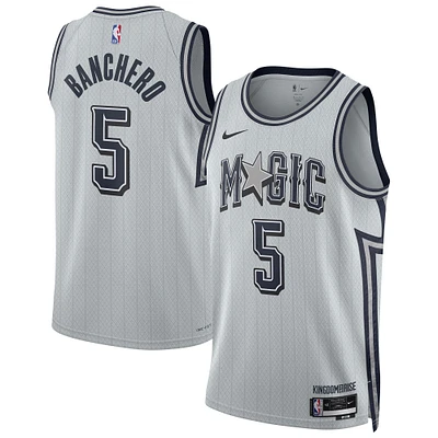 Maillot de joueur unisexe Nike Paolo Banchero Silver Orlando Magic 2024/25 Swingman - Édition City