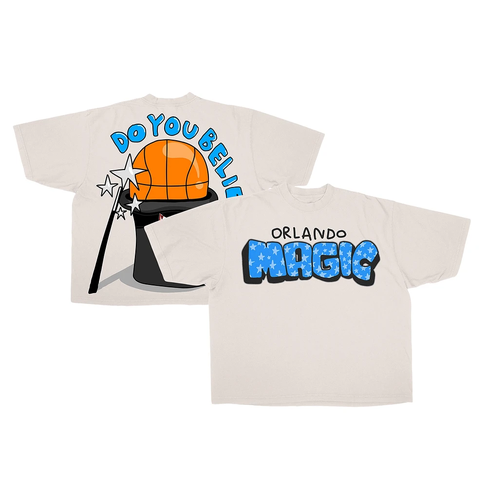 Unisex  Tan Orlando Magic I Believe Premium Vintage Boxy T-Shirt