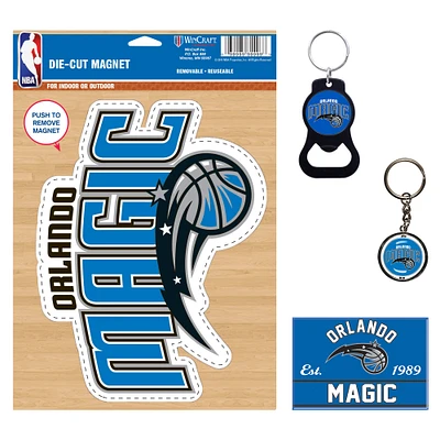 WinCraft Orlando Magic 4-Pack Key Rings and Magnets Set