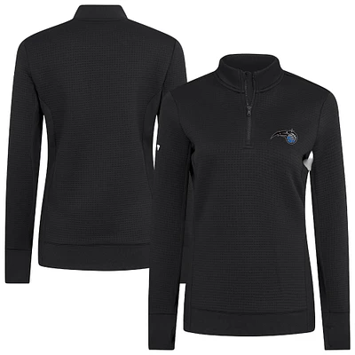 Women's Levelwear  Black Orlando Magic Cushion Quarter-Zip Pullover