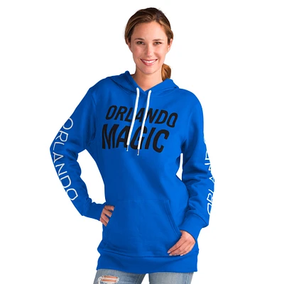 Women's G-III 4Her by Carl Banks Blue Orlando Magic Base Coach Pullover Hoodie