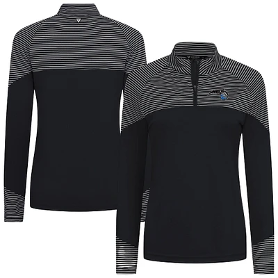 Haut à glissière quart de tour noir rayures classiques Orlando Magic pour femme Levelwear