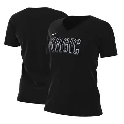 Orlando Magic Nike Women's 2022/23 City Edition Essential V-Neck T-Shirt - Black