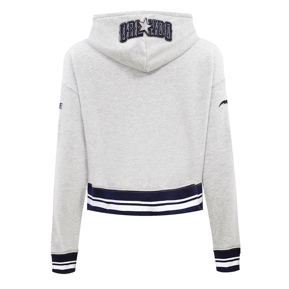 Women's Pro Standard Gray Orlando Magic 2024/25 City Edition Cropped Pullover Hoodie