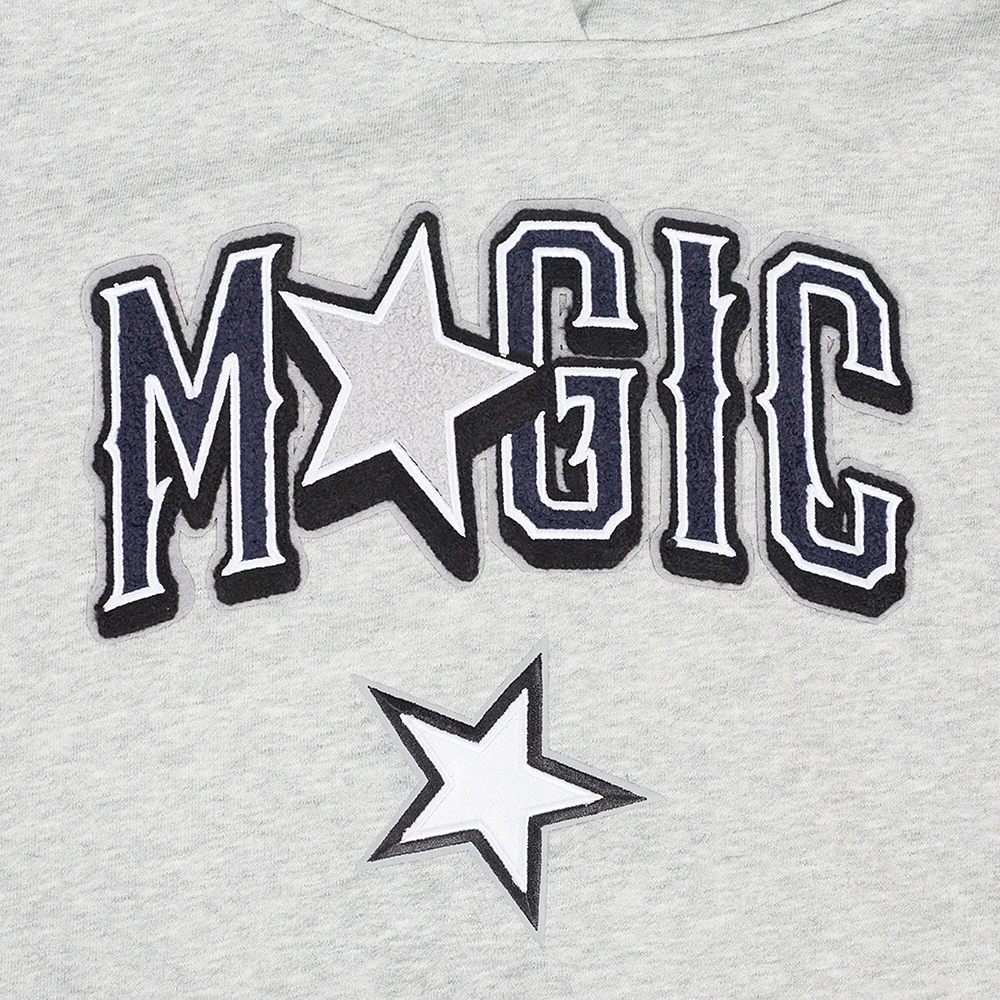 Women's Pro Standard Gray Orlando Magic 2024/25 City Edition Cropped Pullover Hoodie