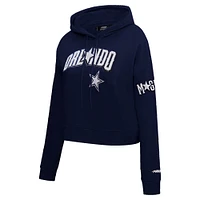 Women's Pro Standard Navy Orlando Magic 2023/24 City Edition Cropped Pullover Hoodie