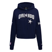 Women's Pro Standard Navy Orlando Magic 2023/24 City Edition Cropped Pullover Hoodie