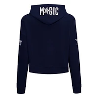 Women's Pro Standard Navy Orlando Magic 2023/24 City Edition Cropped Pullover Hoodie