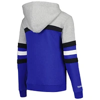 Youth Mitchell & Ness Blue/Heather Gray Orlando Magic Hardwood Classics Head Coach Pullover Hoodie