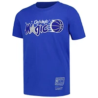 T-shirt bleu avec logo rétro Mitchell & Ness Orlando Magic Hardwood Classics pour jeunes