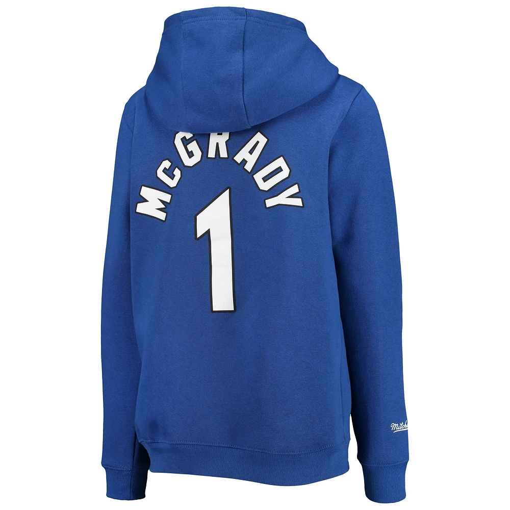 Youth Mitchell & Ness Tracy McGrady Blue Orlando Magic Hardwood Classics Name Number Pullover Hoodie