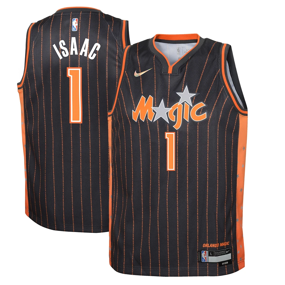 Maillot Nike Swingman Jonathan Isaac Anthracite Orlando Magic pour jeune - Édition Ville