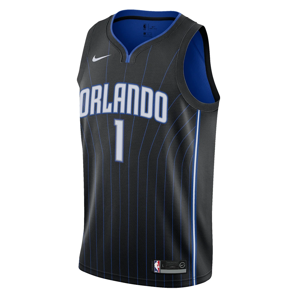 Youth Nike Jonathan Isaac Black Orlando Magic Swingman Jersey - Icon Edition