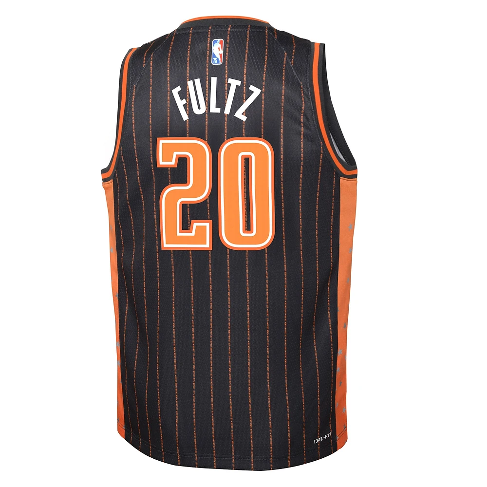 Maillot Nike Markelle Fultz Anthracite Orlando Magic Swingman pour jeunes - Édition Ville