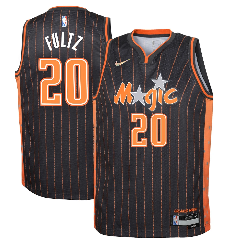 Maillot Nike Markelle Fultz Anthracite Orlando Magic Swingman pour jeunes - Édition Ville