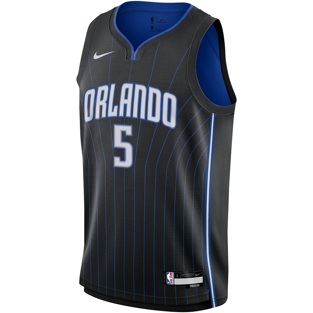 Youth Nike Paolo Banchero Black Orlando Magic Swingman Jersey - Icon Edition