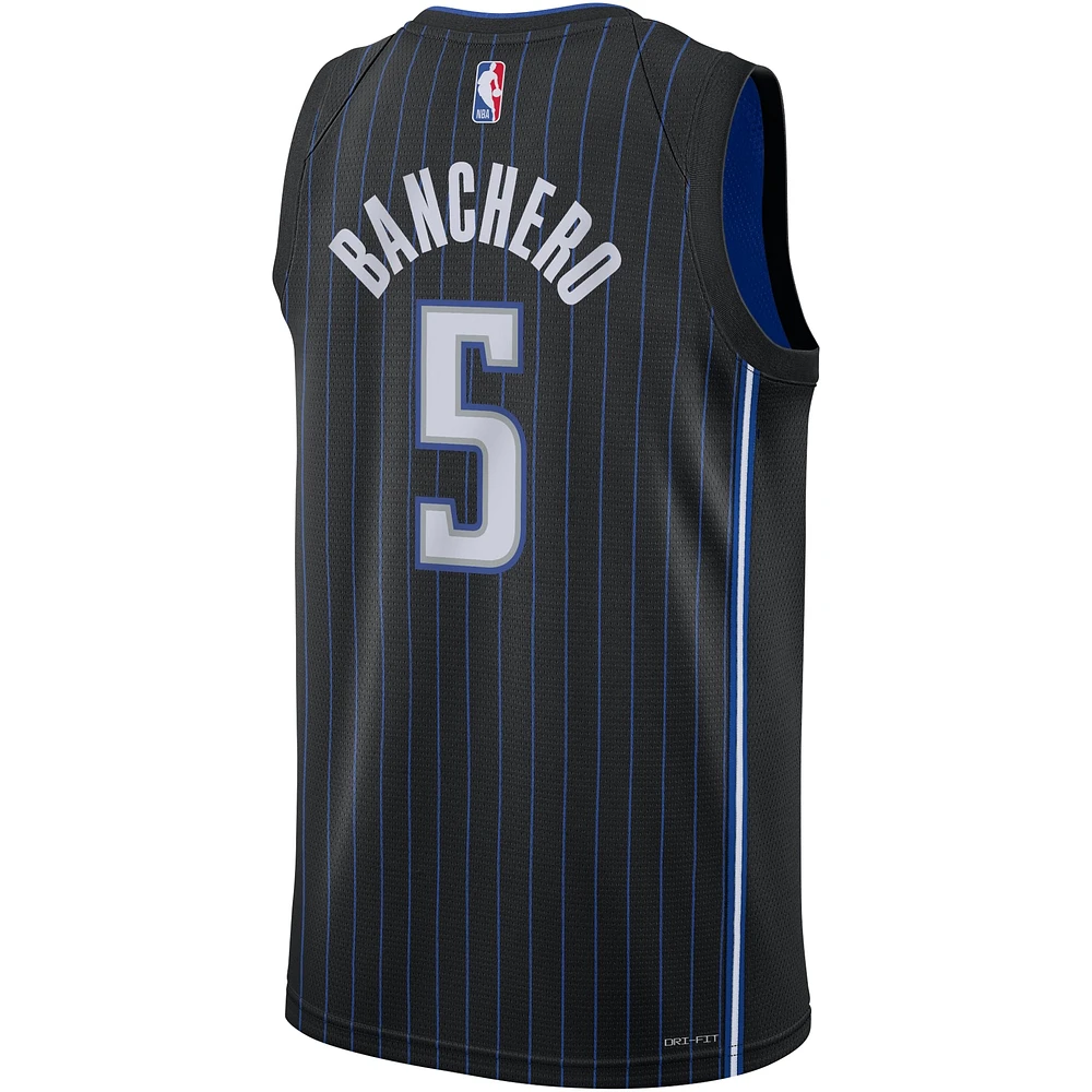 Youth Nike Paolo Banchero Black Orlando Magic Swingman Jersey - Icon Edition