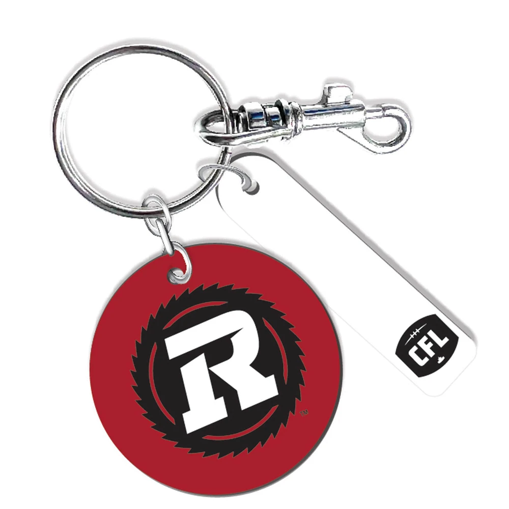 Porte-clés rond en cuir personnalisé des Redblacks d’Ottawa