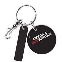 Ottawa Redblacks Personalized Leather Round Keychain