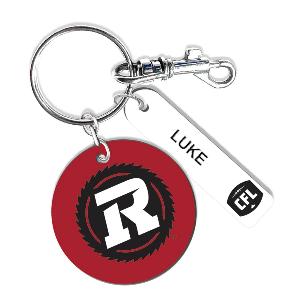 Ottawa Redblacks Personalized Leather Round Keychain