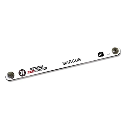 Bracelet mince en cuir personnalisé des Redblacks d’Ottawa