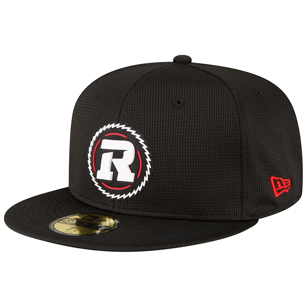 Men's New Era  Black Ottawa Redblacks Sideline 59FIFTY Fitted Hat