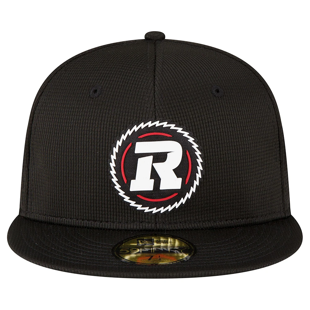 Men's New Era  Black Ottawa Redblacks Sideline 59FIFTY Fitted Hat