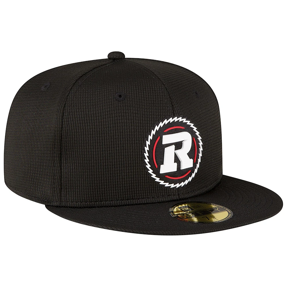 Men's New Era  Black Ottawa Redblacks Sideline 59FIFTY Fitted Hat