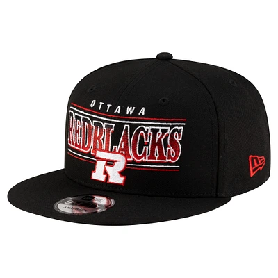 Men's New Era Black Ottawa Redblacks Sideline 9FIFTY Snapback Hat