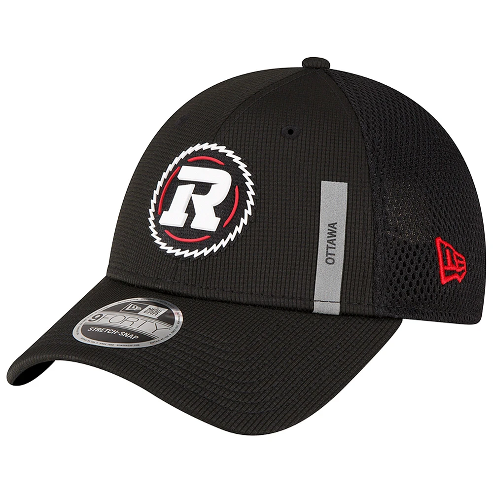 Casquette réglable 9FORTY Sideline Ottawa Redblacks New Era pour homme, noire