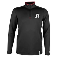 Men's New Era Black Ottawa Redblacks Sideline Edge Performance Quarter-Zip Top