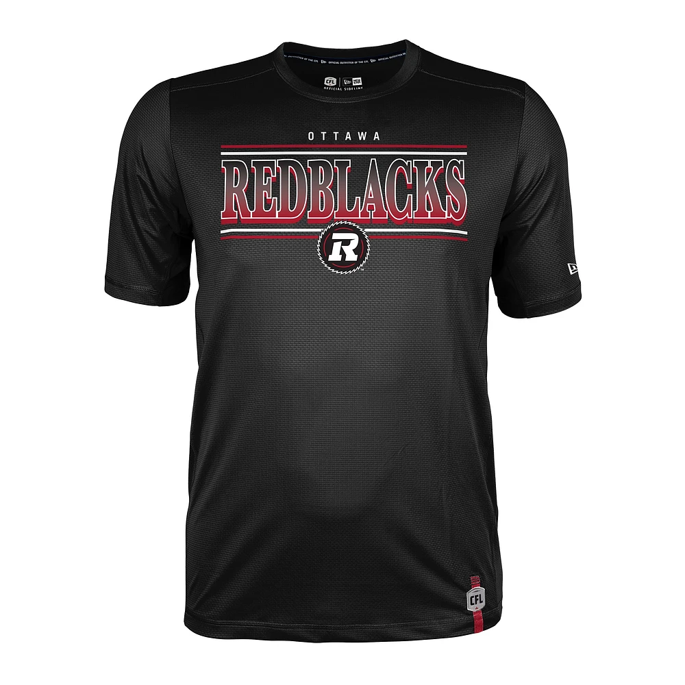 Men's New Era Black Ottawa Redblacks Sideline Performance T-Shirt