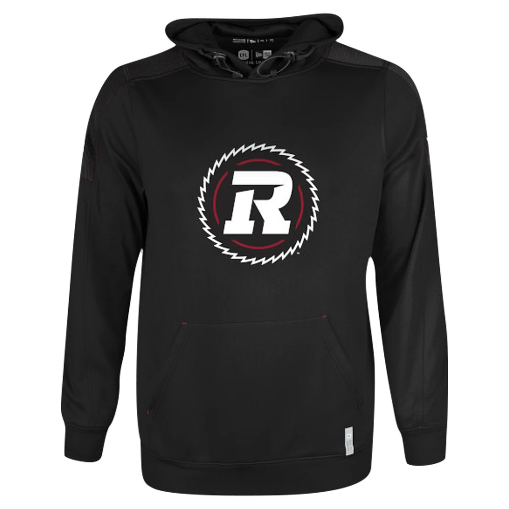 Men's New Era Black Ottawa Redblacks Sideline Shuffle Pullover Hoodie