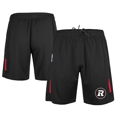 5th & Ocean by New Era Short en tricot pour hommes Ottawa Redblacks Sideline Swift Performance Noir