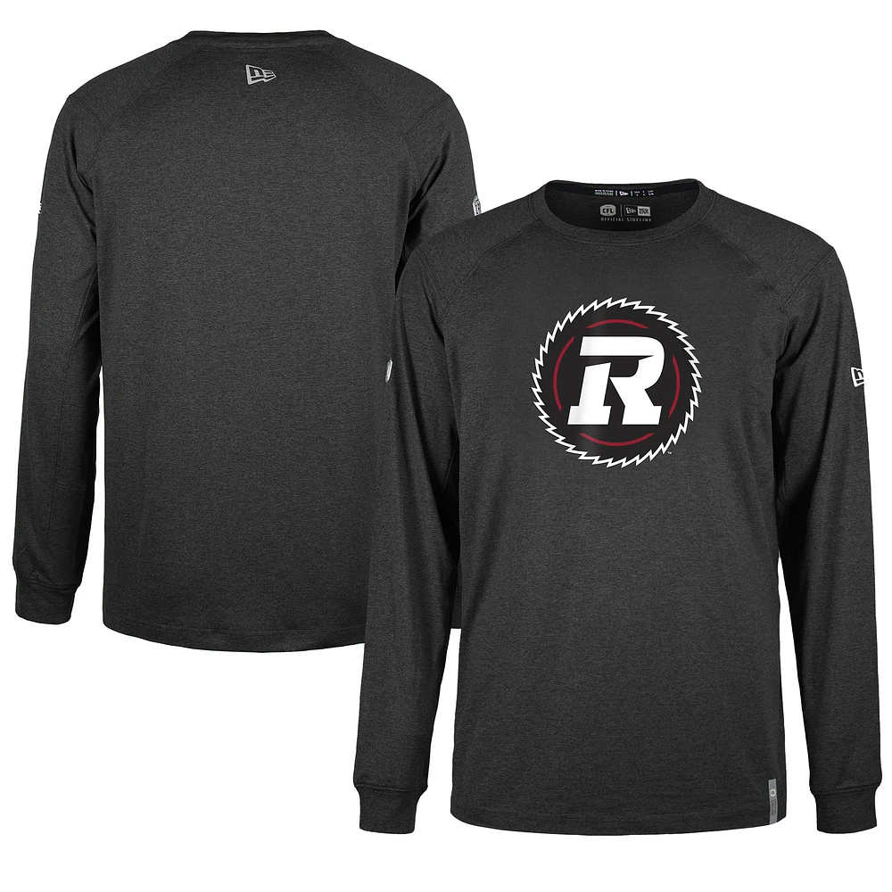 Men's New Era  Black Ottawa Redblacks Sideline Thrive Performance Long Sleeve T-Shirt