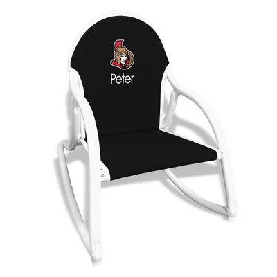 Ottawa Senators Children's Personalized Rocking Chair - Black