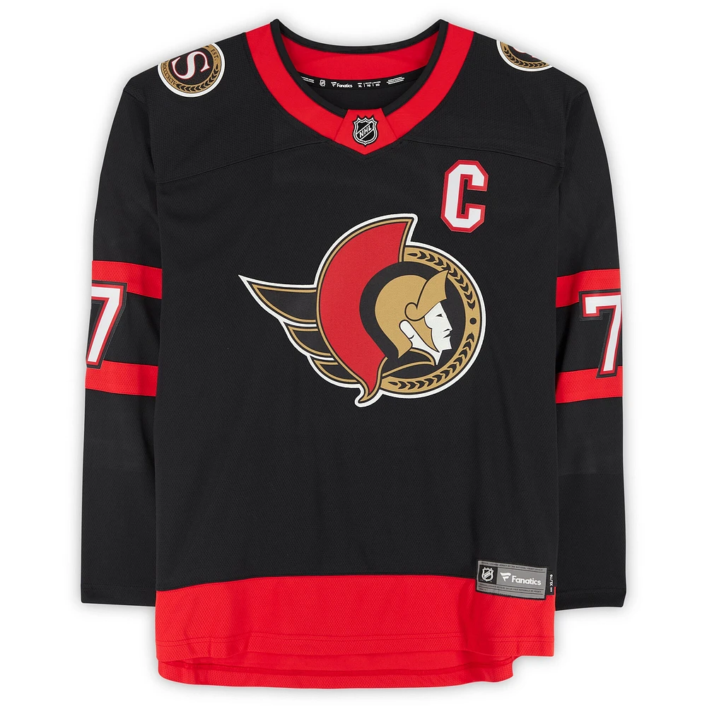 Maillot Fanatics Breakaway autographié par Brady Tkachuk des Sénateurs d'Ottawa noir