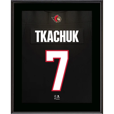 Plaque de joueur sublimée avec numéro de maillot de 10,5 po x 13 po des Sénateurs d'Ottawa de Brady Tkachuk