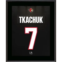 Plaque de joueur sublimée avec numéro de maillot de 10,5 po x 13 po des Sénateurs d'Ottawa de Brady Tkachuk