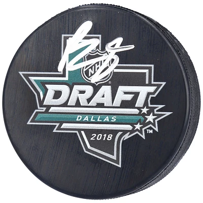 Rondelle de hockey autographiée par Brady Tkachuk des Sénateurs d'Ottawa lors du repêchage de la LNH 2018