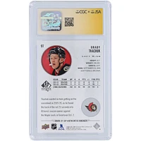 Brady Tkachuk Ottawa Senators Autographed 2020-21 Upper Deck SP Authentic #97 CGC Fanatics Witnessed Authenticated 9/10 Card