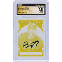 Brady Tkachuk Ottawa Senators Autographed 2021-22 Upper Deck O-Pee-Chee Yellow Printing Plate #339 #1/1 CGC Fanatics Witnessed Authenticated Auto 10 Card