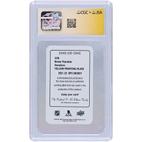 Brady Tkachuk Ottawa Senators Autographed 2021-22 Upper Deck O-Pee-Chee Yellow Printing Plate #339 #1/1 CGC Fanatics Witnessed Authenticated Auto 10 Card