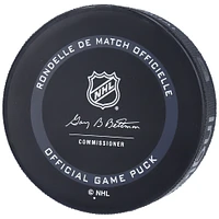 Rondelle de match officielle autographiée par Brady Tkachuk des Sénateurs d'Ottawa, modèle 2021, avec l'inscription « 1st NHL Hat Trick 12/ 11/21 »